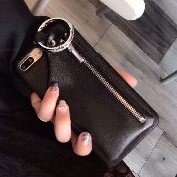 RE-STOCK IN!! *BLACK* Phone Case W/Zip Compartment - Picture 2 of 8